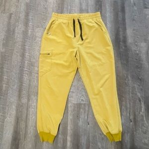 Figs Light Gold High Waisted Zamora Scrub Pants